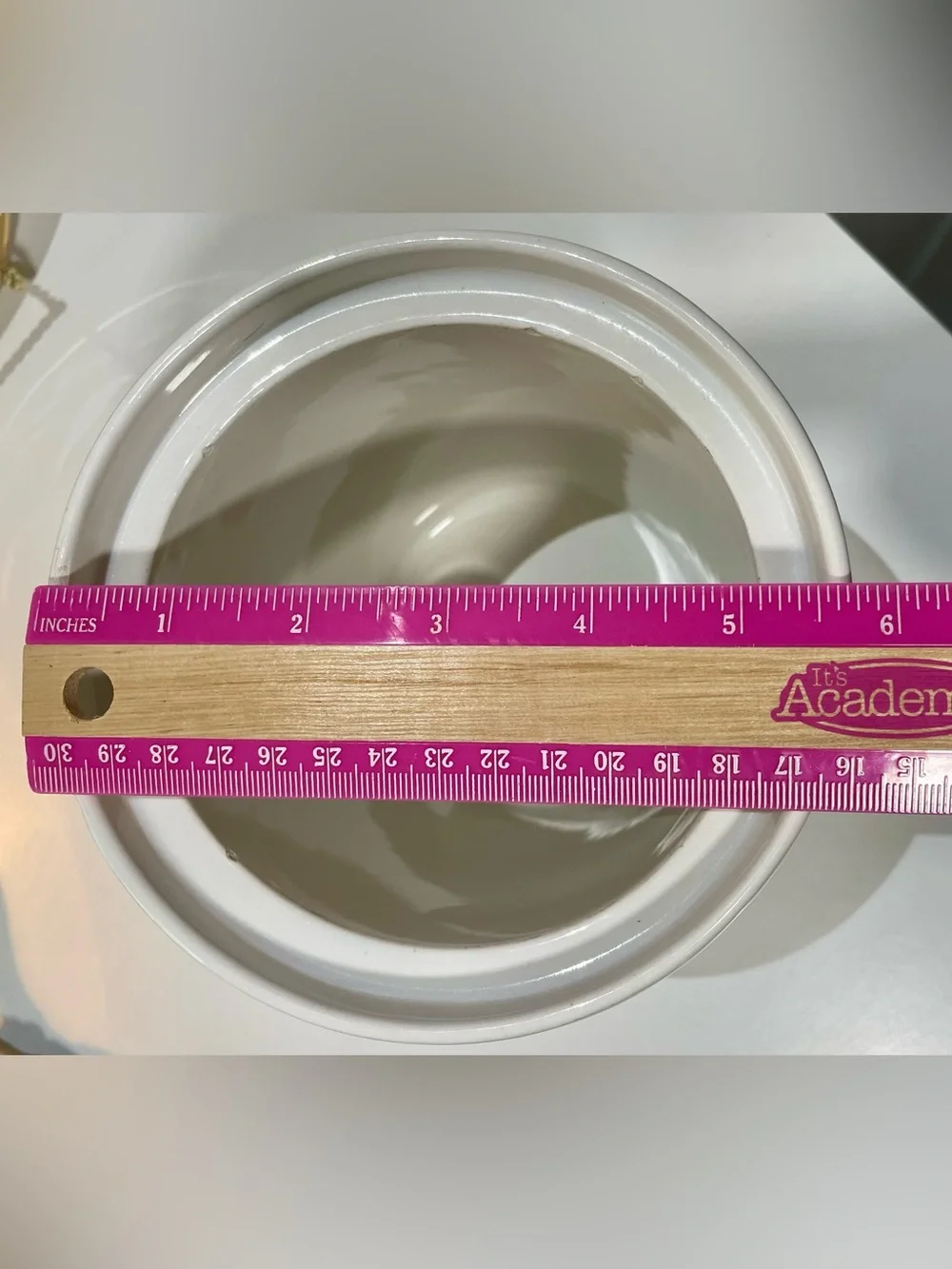 White Ceramic Kitchen Utensil Holder Crock